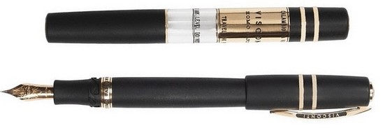 Visconti Homo Sapiens Füllfederhalter – Bronzezeit-Edition, Medium Feder, Schwarz/bronze