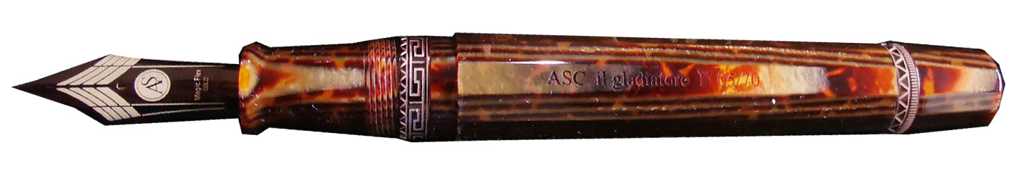 Armando Simoni Club Il Gladiatore Faceted Arco Brown Fountain Pen