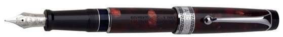 Aurora Auroloide Burgundy Chrome Trim Fountain Pen SALE