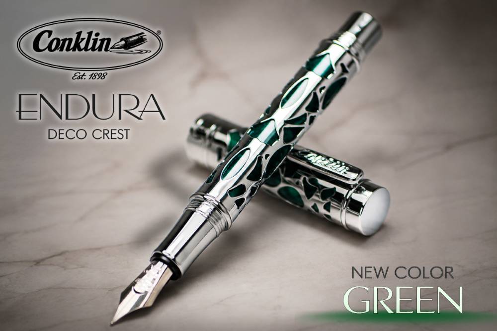 Conklin Endura Deco Crest Green Conklin Endura Deco Crest Green