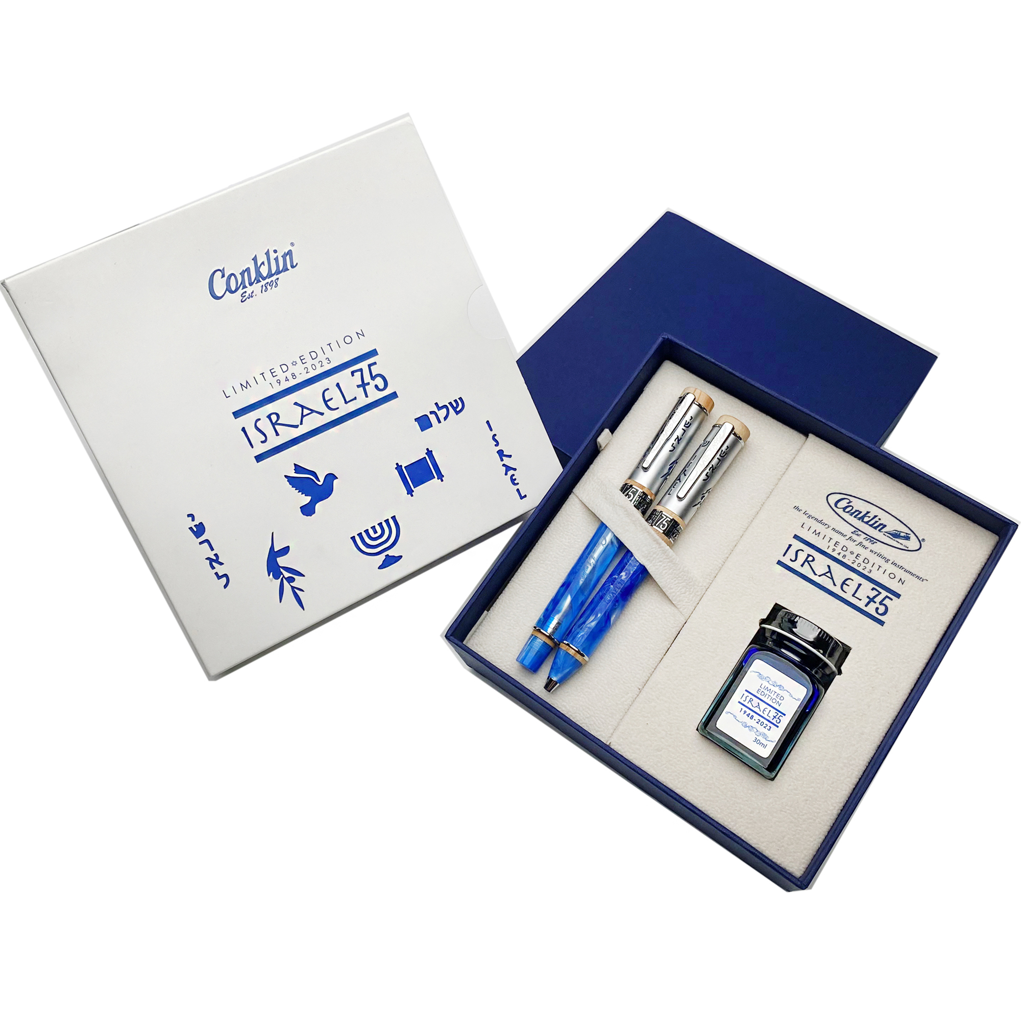 Conklin Israel 75th Anniversary Fountain Pen (Steel Nib or 14K)