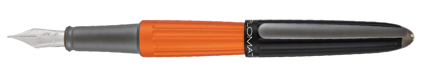 Diplomat Aero Black/Orange Fountain Pen 