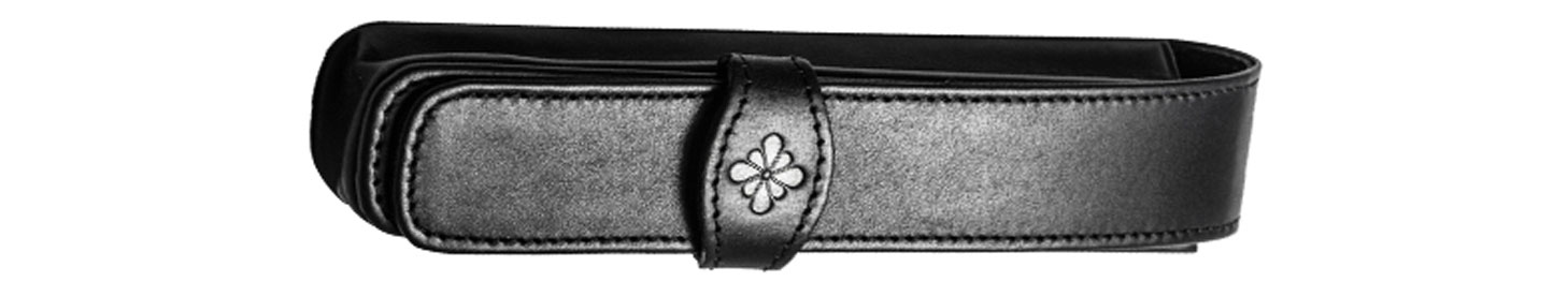 Diplomat Leather Single Pen Case Black