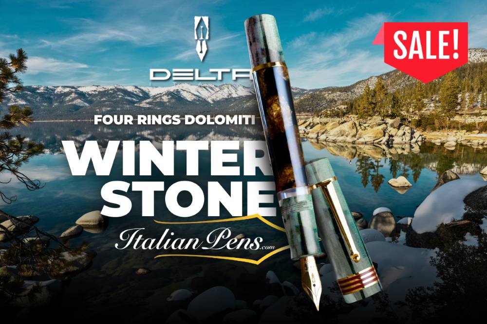 Delta Four Rings Celluloid Dolomiti Winter Stone 