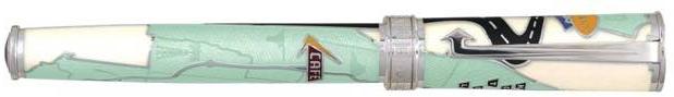 Route 66  - David Oscarson Route 66 Olive Ivory Fountain Pen