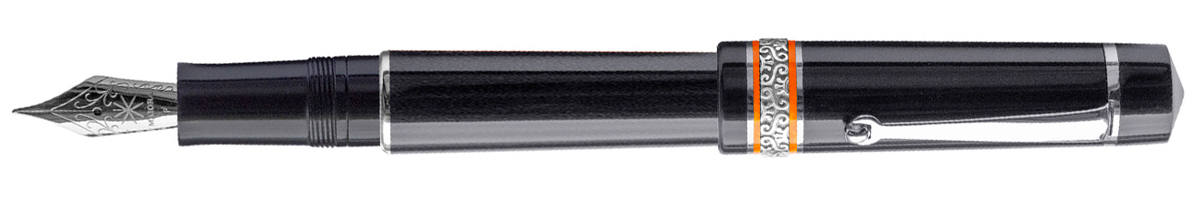 Maiora Mitho K Oronero (Mirror solid black / Gold plated)  Fountain Pen