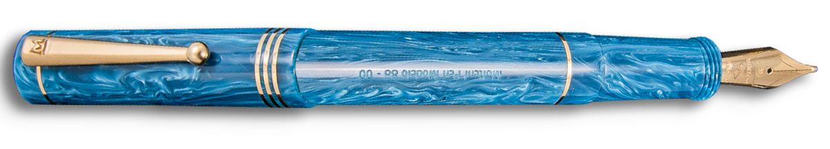 Molteni Pen Modelo 88 Capri Blue Fountain Pen Jowo Steel or 14K nib