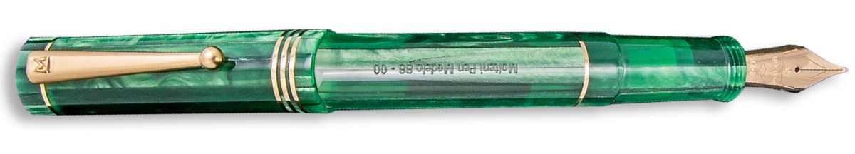 Molteni Pen Modelo 88 Spaghetti Verde Fountain Pen 