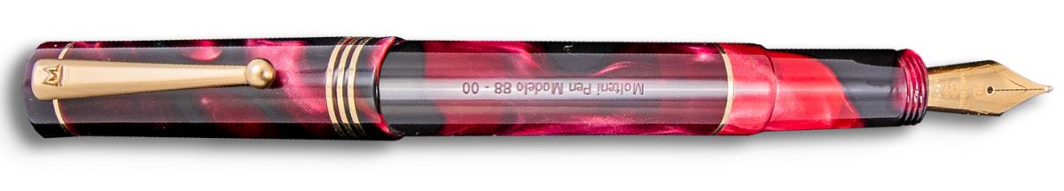 Molteni Pen Modelo 88 Burgundy Fountain Pen Jowo 14K or Steel nib