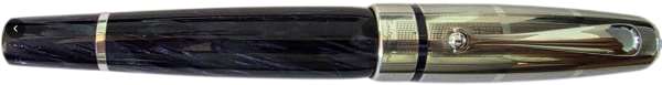 Montegrappa Extra 1930 Midnight Blue Celluloid Sterling Silver Cap Fountain Pen Montegrappa Extra 1930 Midnight Blue Celluloid Sterling Silver Cap Fountain Pen