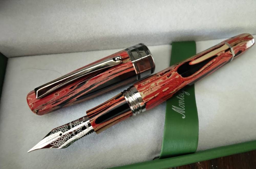 Montegrappa Otto Octagon Ebonite Bespoke Fountain Pen #4 ....&
