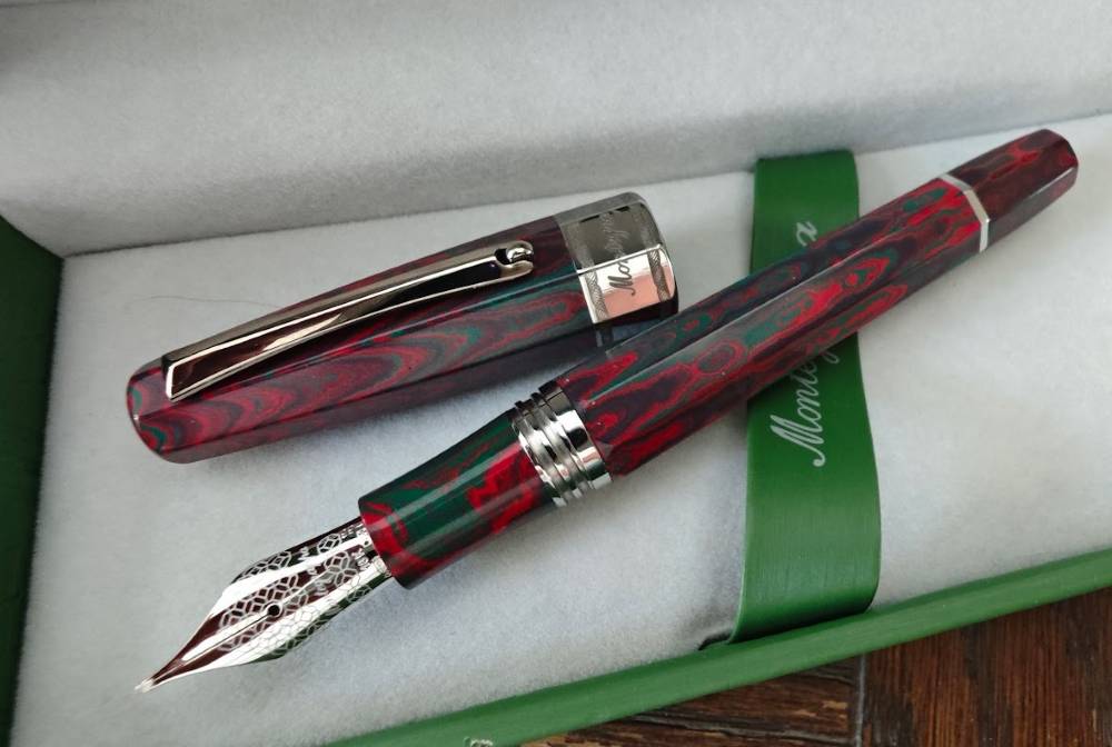 Montegrappa Otto Octagon Ebonite Bespoke Fountain Pen #5 ....&