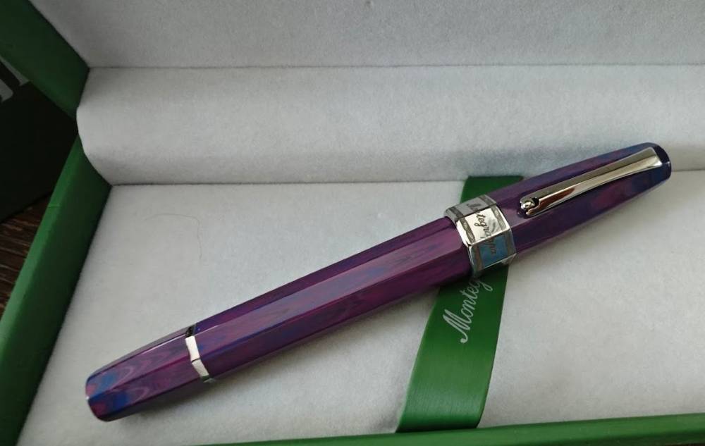Montegrappa Otto Octagon Ebonite Bespoke Fountain Pen #2 ....&
