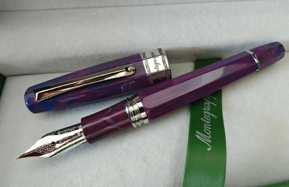 Montegrappa Otto Octagon Ebonite Bespoke Fountain Pen #2 ....&