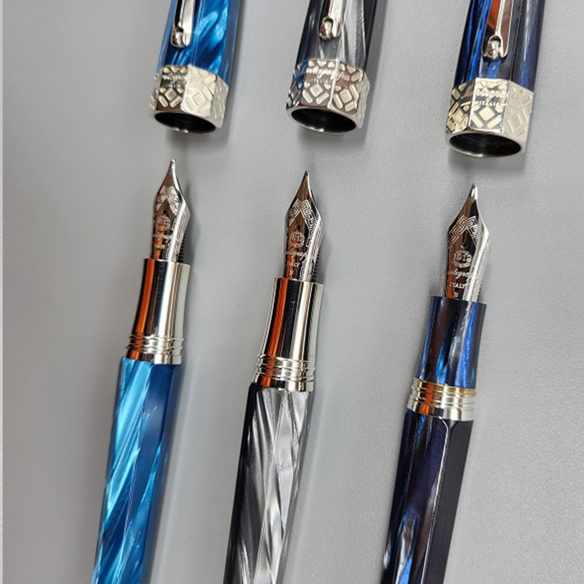 Montegrappa Otto Octagon Butterfly Blue Fountain Pen
