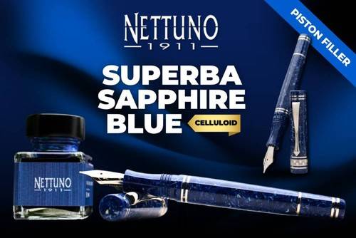 Nettuno Lapis Blue Celluloid 