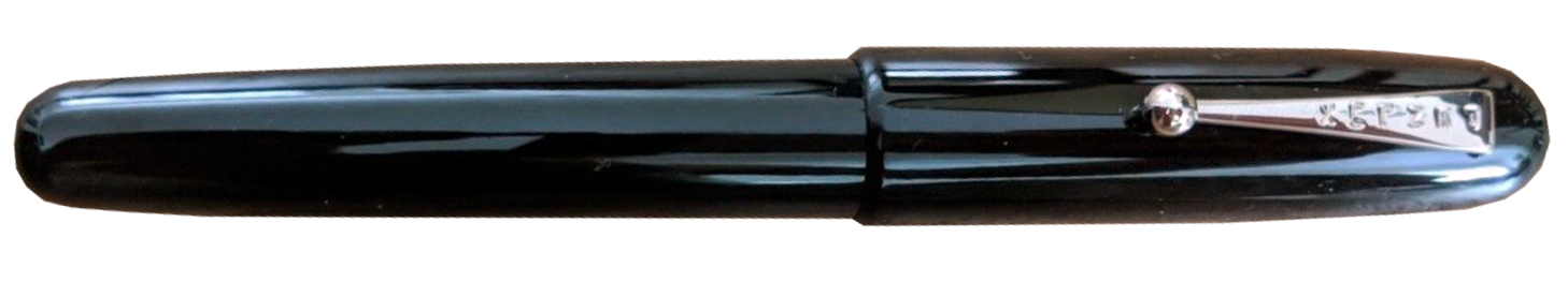 Penlux Black Raw Rhodium Fountain Pen