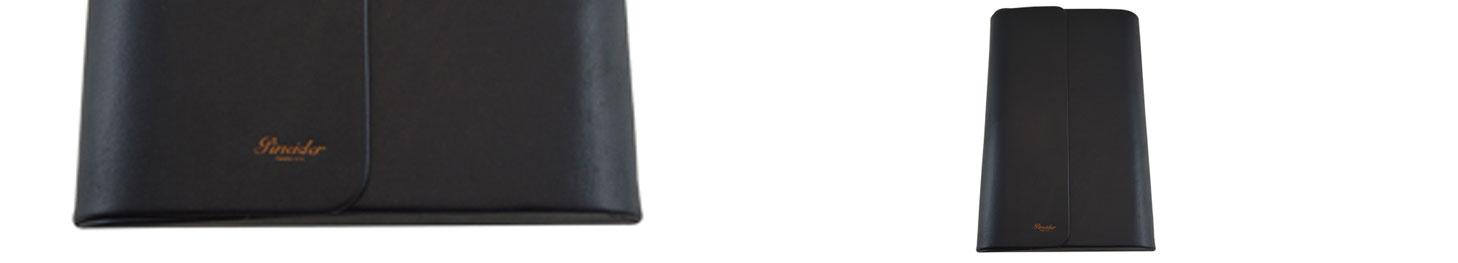 Leather Pen Cases - Pineider 12 Pen case Black 