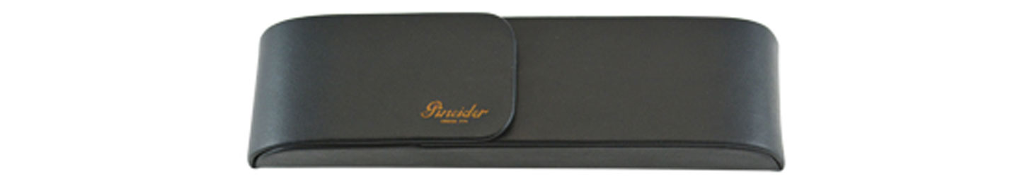 Leather Pen Cases - Pineider 2 Pen case Serpentine Green