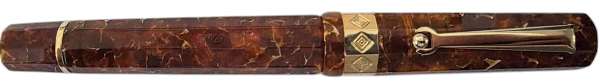 Santini Italia Nonagon Classic Resin Amber Fountain Pen Santini Italia Nonagon Classic Resin Amber Fountain Pen