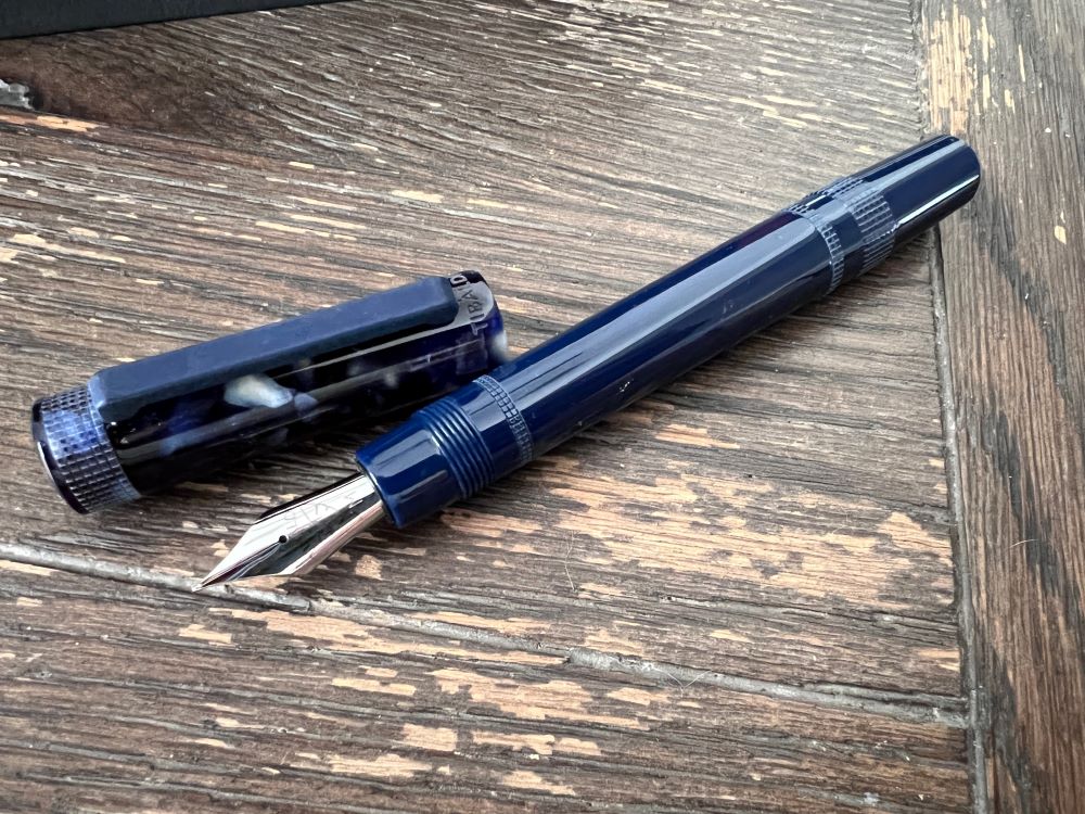 TibaldI Perfecta Marble Blue Fountain Pen