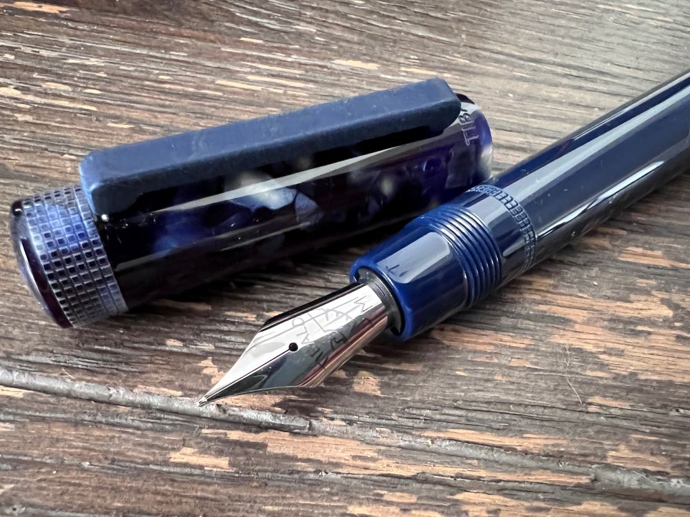 TibaldI Perfecta Marble Blue Fountain Pen