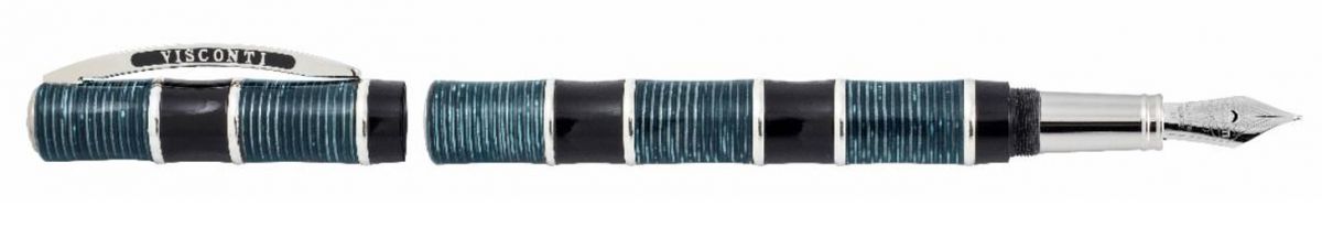 Visconti Asia Bamboo Blue Fountain Pen