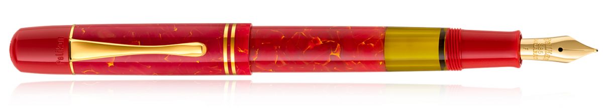 M101N Series - Pelikan M101N Series Bright Red Fountain Pen (Special Edition)