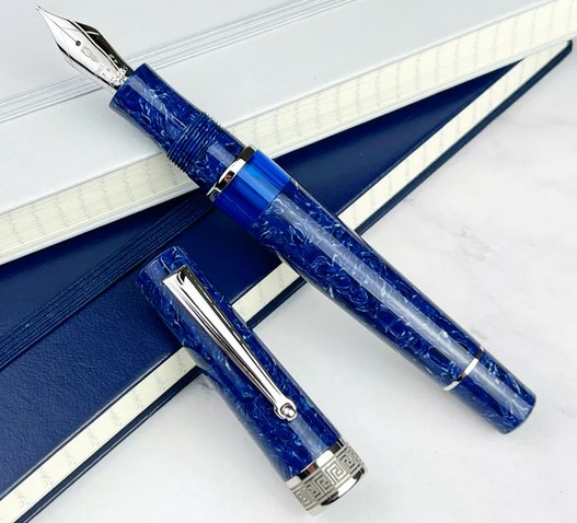 Lapis Blue Celluloid Fountain Pens Collection