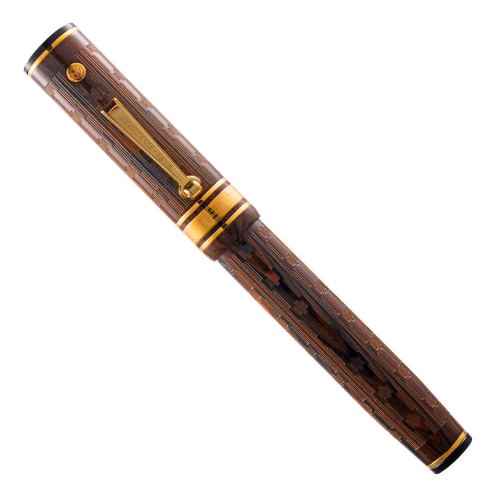 Ebonite Brown Chased Fountain Pens Collection