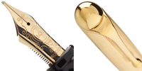 Black with Gold Cap Fountain Pens Collection