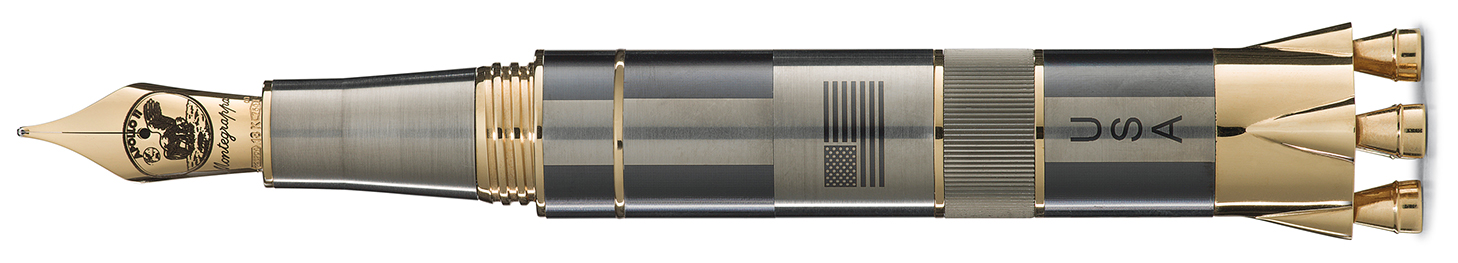 Montegrappa Moon Landing Fountain Pen - Titanium & Gold Edition