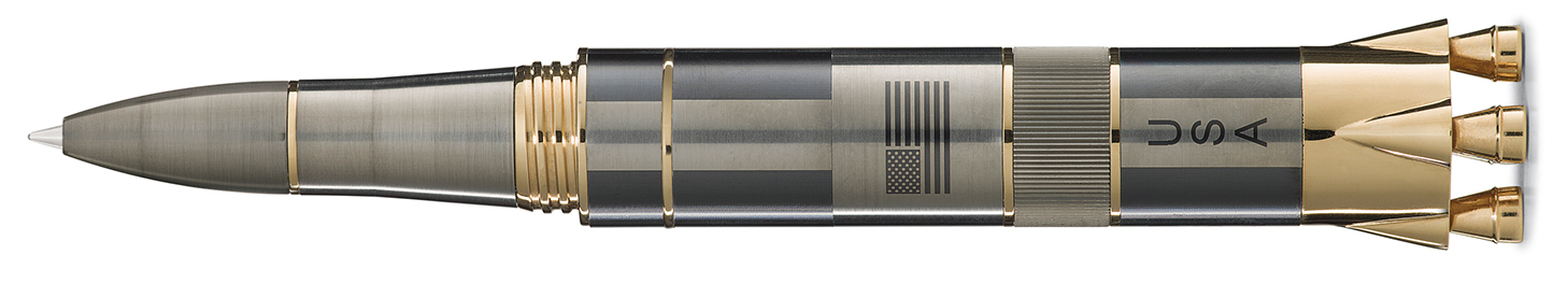 Montegrappa Moon Landing Rollerball Pen - Titanium & Gold Edition